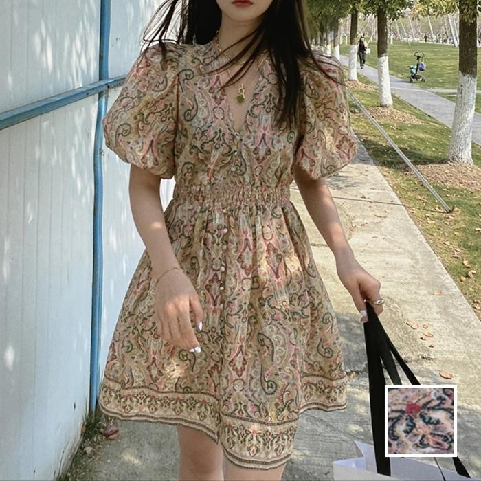 韓国 ワンピース 春 夏 秋 カジュアル パフスリーブ 深vネック くすみカラー ミニ Naloj5 代 30代 40代 Tnaloj5 韓国ワンピース ドレス Natu Loha 通販 Yahoo ショッピング