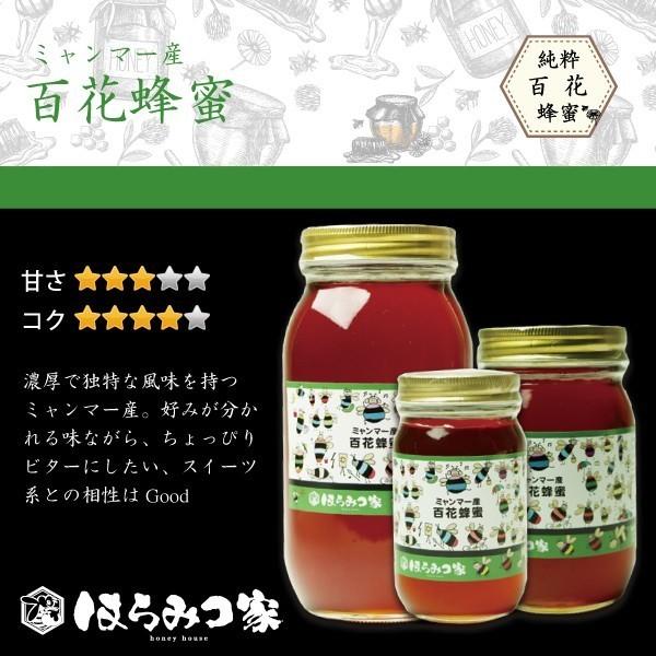 ミャンマー産粋百花はちみつ 300g 蜂蜜 はちみつ 非加熱【まとめ買い