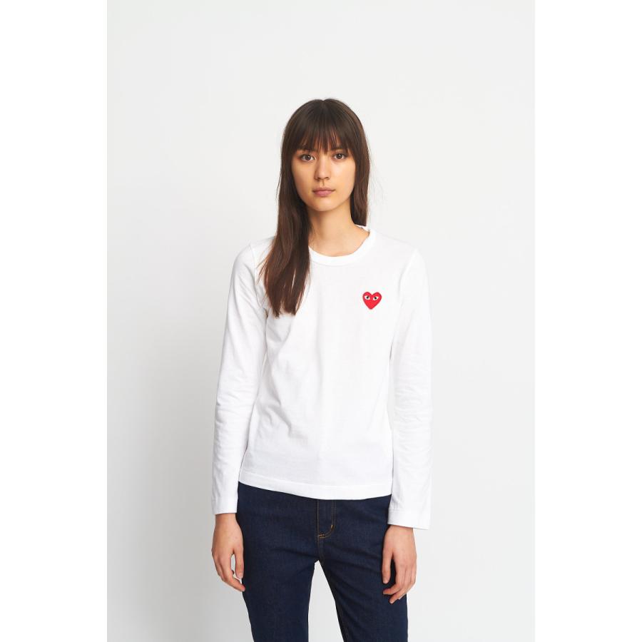 大特価アウトレット コムデギャルソン プレイ Comme Des Garcons Play レディース トップス 白地 赤ハート ロンt 長袖 Tシャツ Heart Logo Tshirt T117 2 Honeybees 通販 Yahoo ショッピング 高知インター店 Www Skylanceronline Com