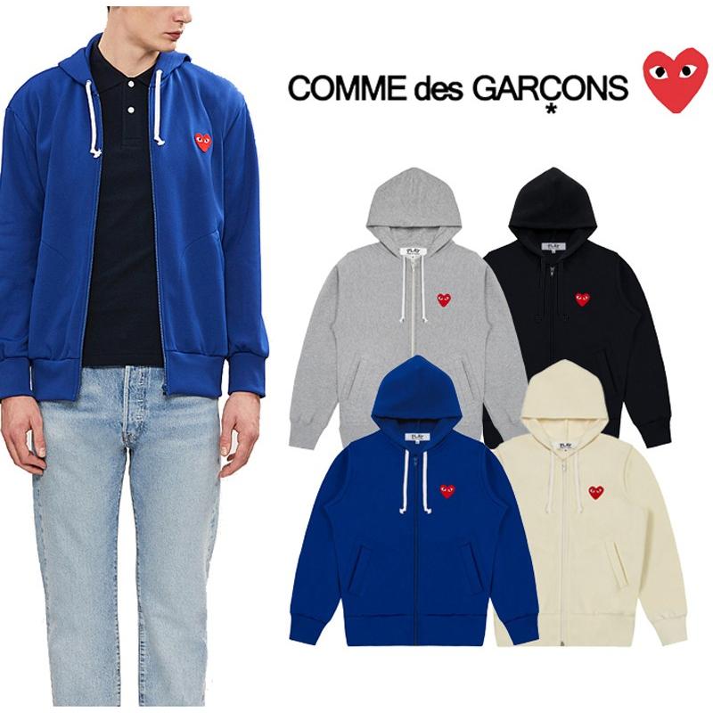 日本製 コムデギャルソン プレイ Comme Des Garcons Play メンズ トップス 赤ハート パーカー Red Heart Zip Hooded Sweatshirt 21新作モデル Www Skylanceronline Com