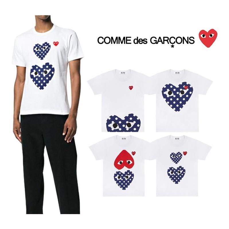 コムデギャルソン プレイ Comme Des Garcons Play メンズ トップス 水玉 ドットプリント 半袖 Tシャツ Dot Heart Logo Tshirt T234 051 Honeybees 通販 Yahoo ショッピング