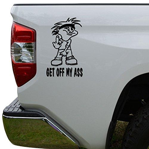 Get Off My Ass Tailgater Middle Fingerダイカットビニールデカールステッカー車トラックバイクウィンドウ