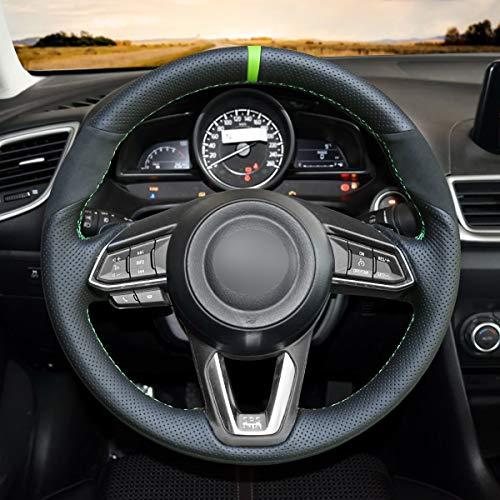 商品の MEWANT マツダ 3用ハンドソーイングハンドルカバー leather steering wheel MET0489M3001-0906