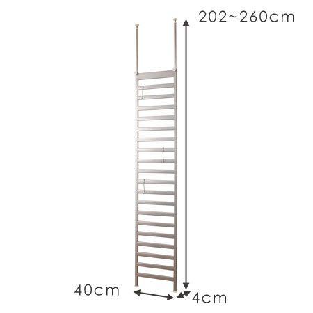 突っ張りラダーラック 幅40cm sabath パーティション 突っ張り収納 壁面収納 伸縮 突ぱり｜honeycomb-room｜03