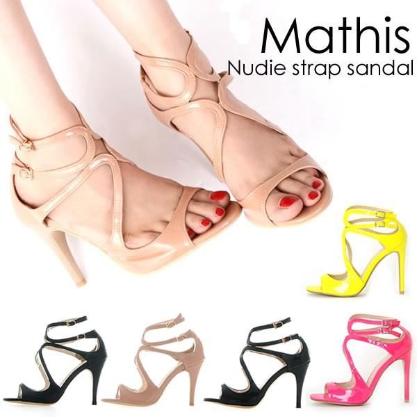 ストラップサンダル レディースサンダル ヌーディーサンダル アニマル パイソン エナメル サンダル ヒール 訳ありアウトレット商品 So1840 Honeyflash ハニーフラッシュ 通販 Yahoo ショッピング