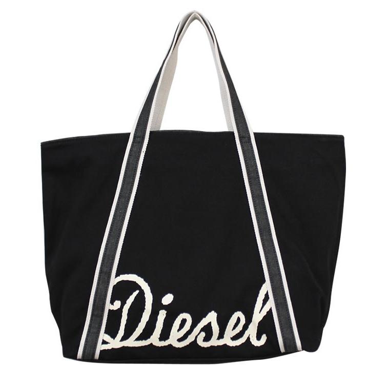 ディーゼル DIESEL トートバッグ ショルダー X04887 PR012 CANVAS BAG JP L ロゴ マザーズバッグ DS2218