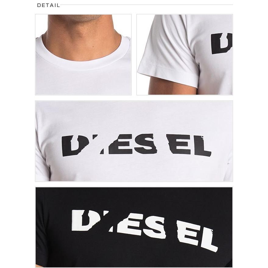 ディーゼル DIESEL Tシャツ メンズ 半袖 Tee 00STXQ R091B T-DIEGO-BROKT ラバープリント ロゴ DS41296SL メール便送料無料｜honeyflavor｜03