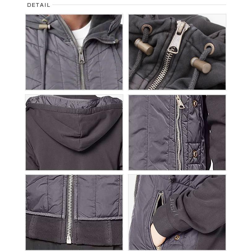 DIESEL ディーゼル フードジャケット ジップアップパーカー DIESEL ディーゼル フードジャケット ジップアップパーカー