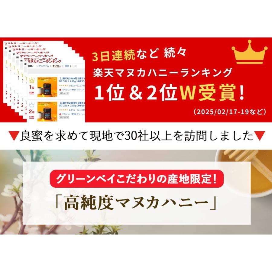 マヌカハニー UMF20+ 高評価4.7以上発がん性 不検出 無農薬 はちみつ 