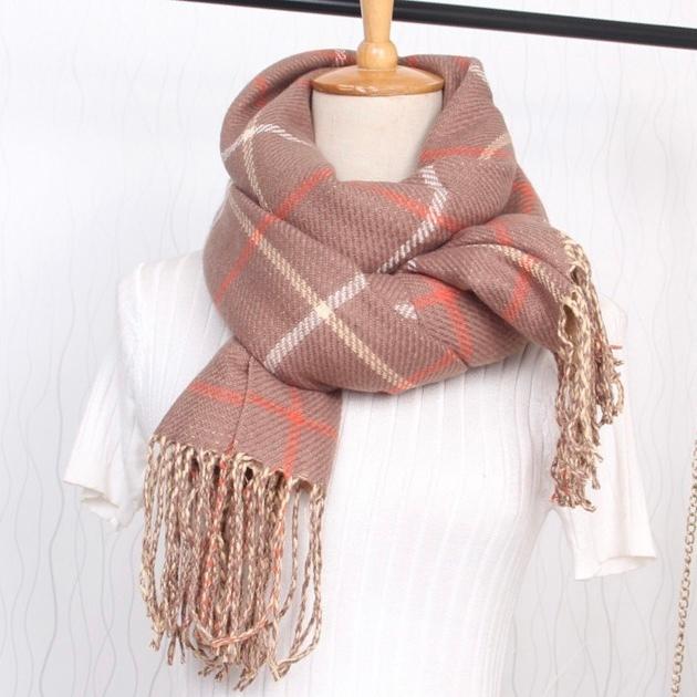 大判 両面使える チェック柄 無地 ストール マフラー メンズ