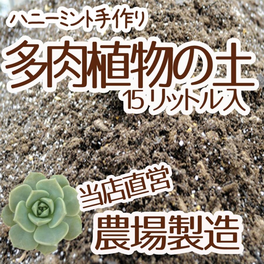 【当店農場生産】多肉植物＆セダムの土　15リットル入1袋☆多肉植物が元気に育つ！｜honeymint