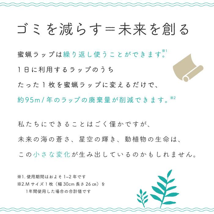 全品ポイント10倍 蜜蝋 ラップ ≪3枚セット≫ みつろう ミツロウ エコ ラップ 食品用 コットン マヌカオイル ニュージーランド｜honeymother｜11