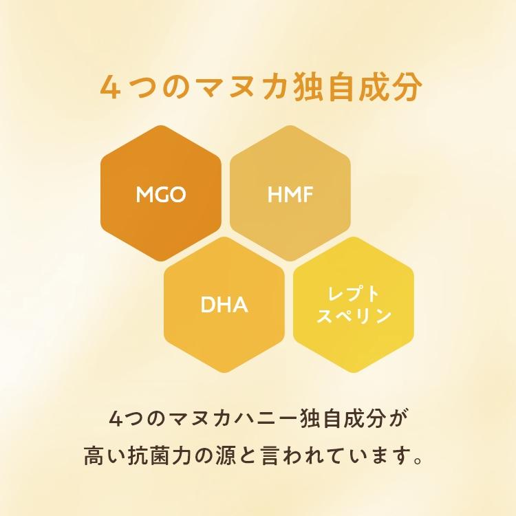 マヌカハニー UMF 20+ 500g (3個セット) はちみつ ハチミツ 蜂蜜 非加熱 （ MGO826+)｜honeymother｜05