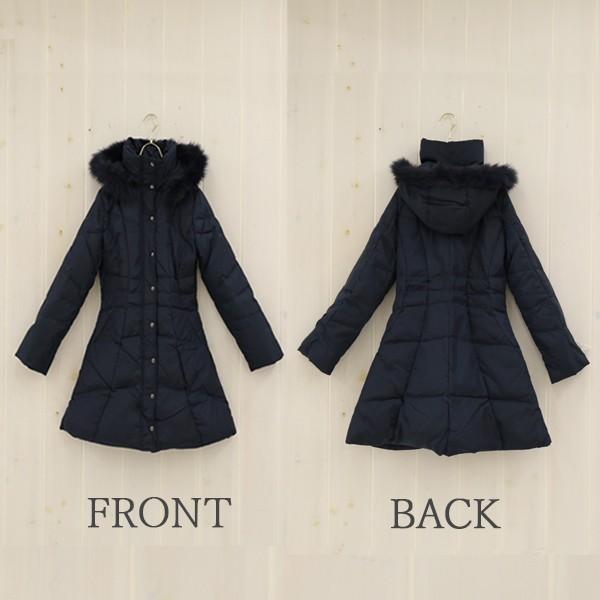 ダウンコート レディース ロング 軽い レディースアウター コート 軽量 大きいサイズ フード付き ファー付き ロングダウンコート フォックスファー 秋 冬 Ct6061 ハニーオンデイズ 通販 Yahoo ショッピング