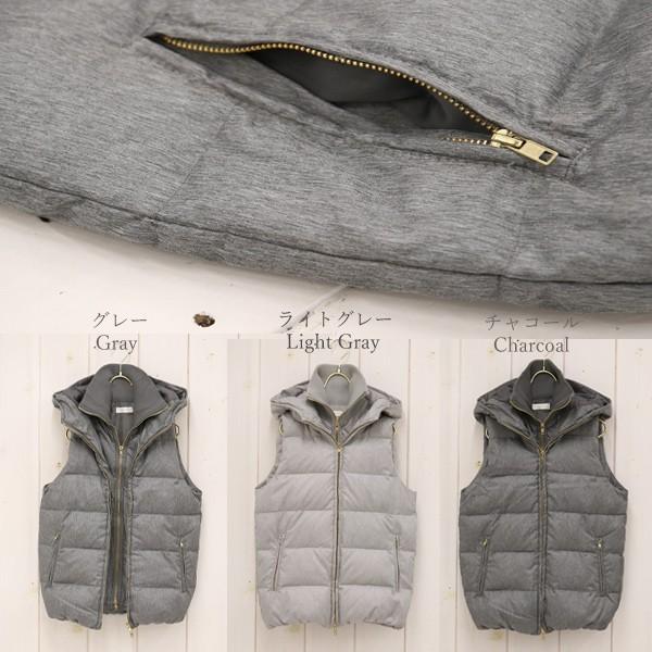 ダウン アウター レディース ジャケット ベスト 軽量 ライトアウター シャンブレ ダウンベスト 30代 40代 50代 Jk6041 ハニーオンデイズ 通販 Yahoo ショッピング