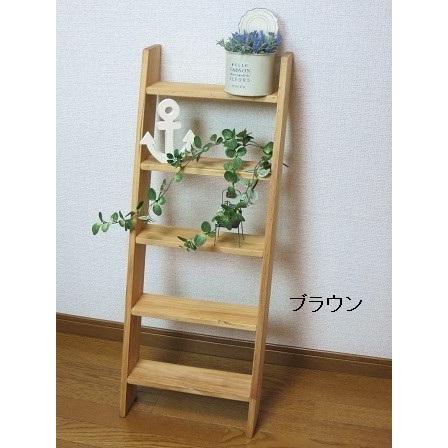 ラダーシェルフ5段*ディスプレイラック・花台に 梯子の棚 : Honey Reed