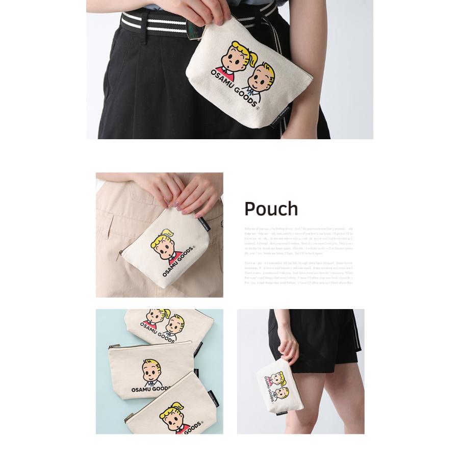 ポーチ 小物入れ イラストプリント キャンバス レトロ ロゴ レディース 春 夏 秋 冬 Honeys ハニーズ ポーチ オサムグッズ ハニーズ Paypayモール店 通販 Paypayモール