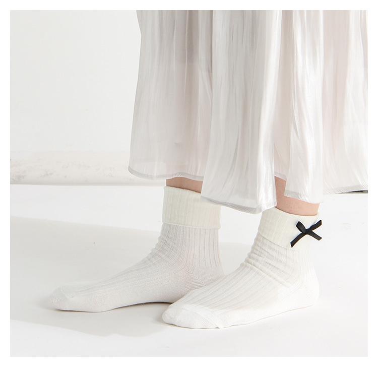 靴下 ソックス レディース おしゃれ かわいい リボン 春 夏 秋 冬 Honeys ハニーズ リボン付クルー丈ソックス ハニーズ オンラインショップ 通販 Paypayモール