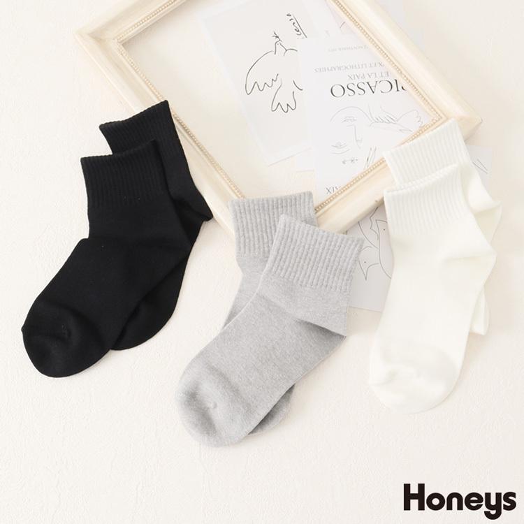 ソックス 靴下 定番 デイリー カジュアル きれいめ シンプル 無地 綿 春 夏 秋 冬 Honeys ハニーズ 無地ショートソックス ハニーズ オンラインショップ 通販 Paypayモール