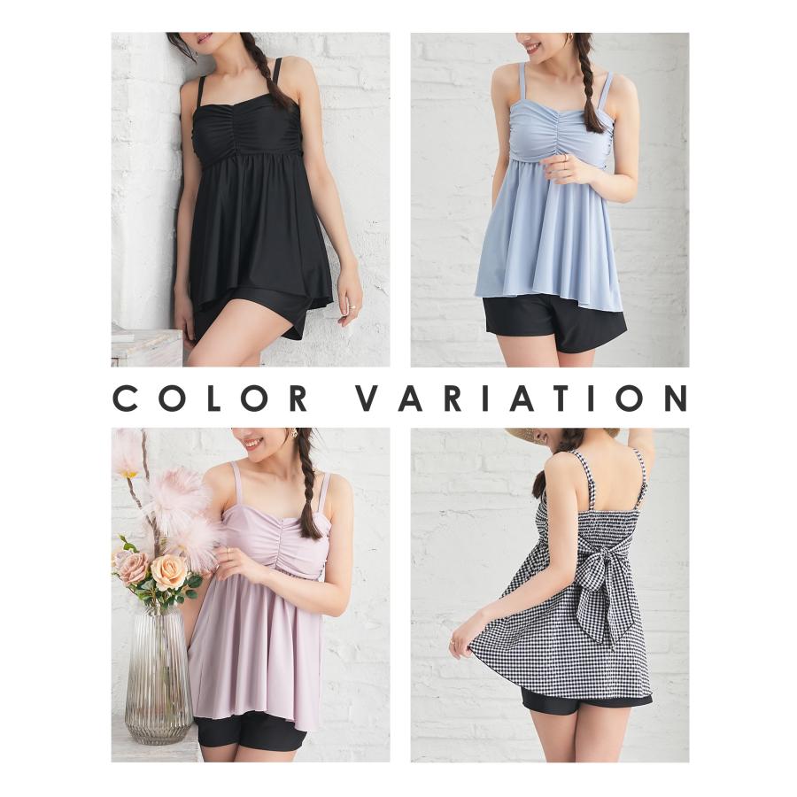Honeys（ハニーズ） 水着 2点セット トップス ショートパンツ 無地