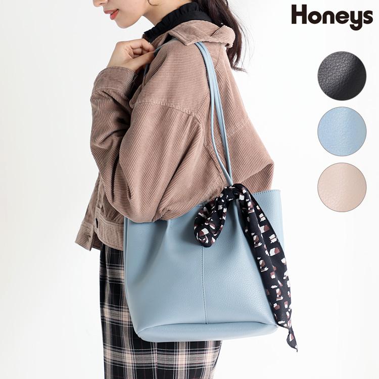 バッグ トートバッグ レディース 通勤 肩掛け かわいい おしゃれ スカーフ 春 夏 秋 冬 新作 Honeys ハニーズ スカーフ付トート ハニーズ オンラインショップ 通販 Paypayモール