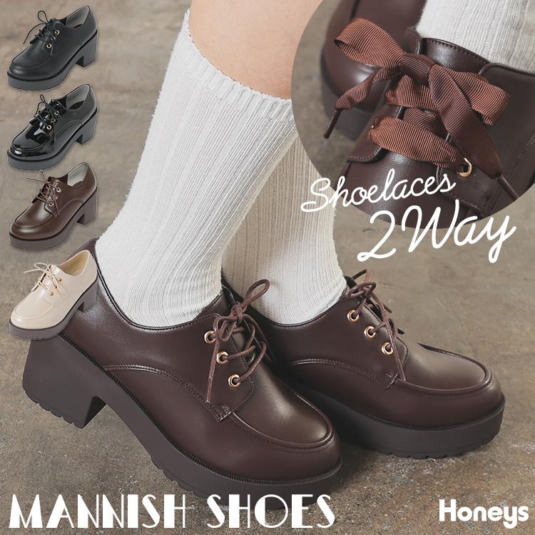 Honeys（ハニーズ） 靴 シューズ マニッシュシューズ レースアップ