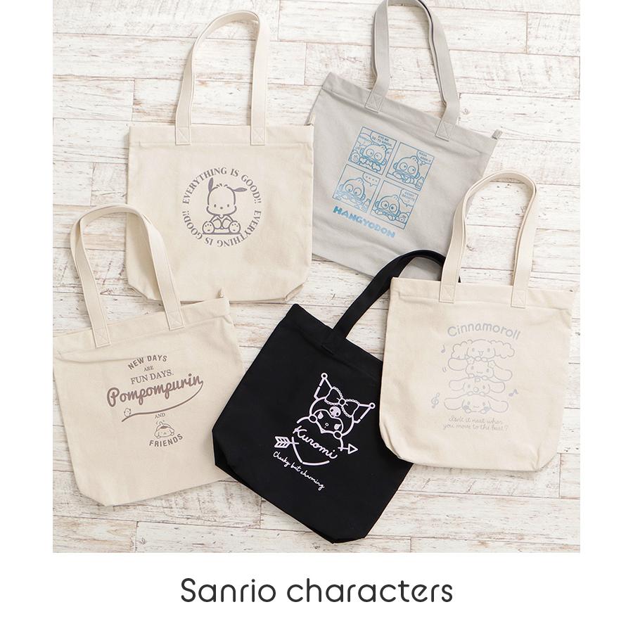 鞄 バッグ トートバッグ イラストプリント ロゴ キャンバス 綿 ａ4 かわいい レディース Honeys ハニーズ サンリオキャラトートｂａｇ ハニーズ Paypayモール店 通販 Paypayモール