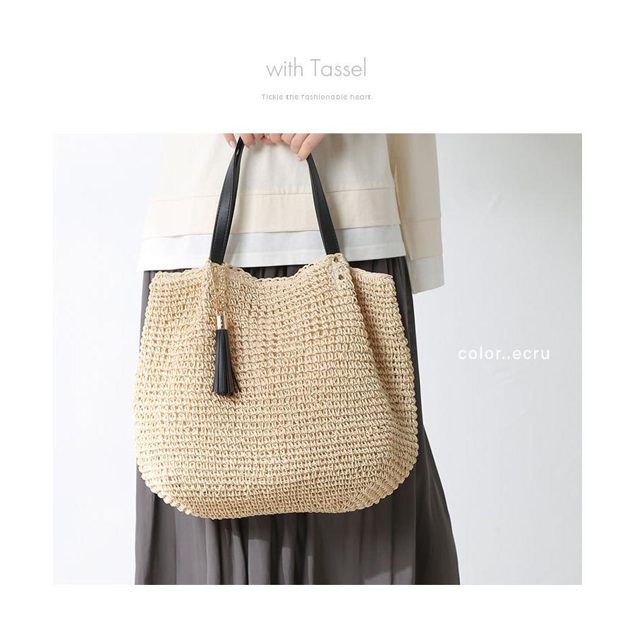 バック 鞄 トートバッグ 雑材 タッセル チャーム ポケット おしゃれ レディース 春 夏 Honeys ハニーズ 雑材タッセル付トート ハニーズ オンラインショップ 通販 Paypayモール