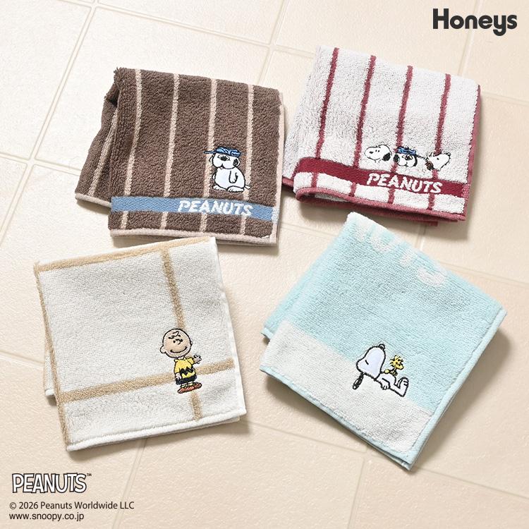 Honeys（ハニーズ） ハンカチ タオルハンカチ ミニタオル スヌーピー