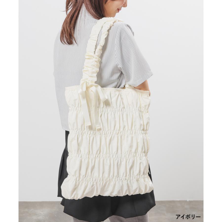 Honeys（ハニーズ） トートバッグ バッグ 鞄 ギャザー リボン チェック