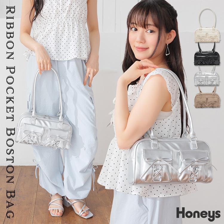 カホン　ハニーメイプル　B Honeys（ハニーズ） ハンドバッグ バッグ 鞄 ボストンバッグ ダブル