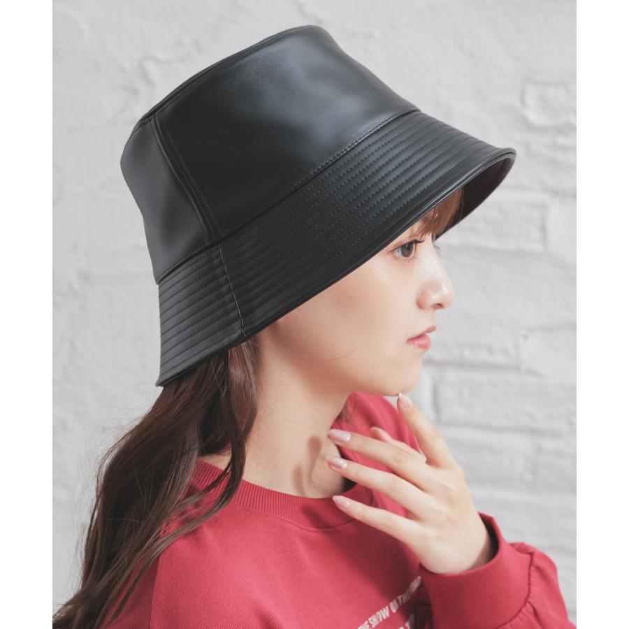 Honeys 帽子 ハット バケットハット 合皮 シンプル 汗止めテープ Honeys 帽子 ハット バケットハット 合皮 シンプル 汗止めテープ