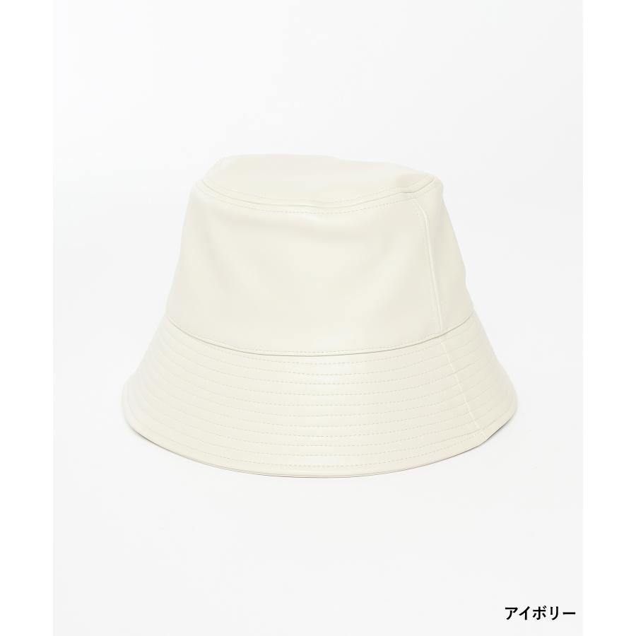 Honeys 帽子 ハット バケットハット 合皮 シンプル 汗止めテープ