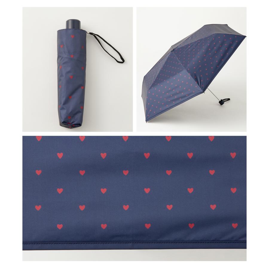 Honeys 傘 折りたたみ傘 晴雨兼用 UVカット ドット柄 水玉柄