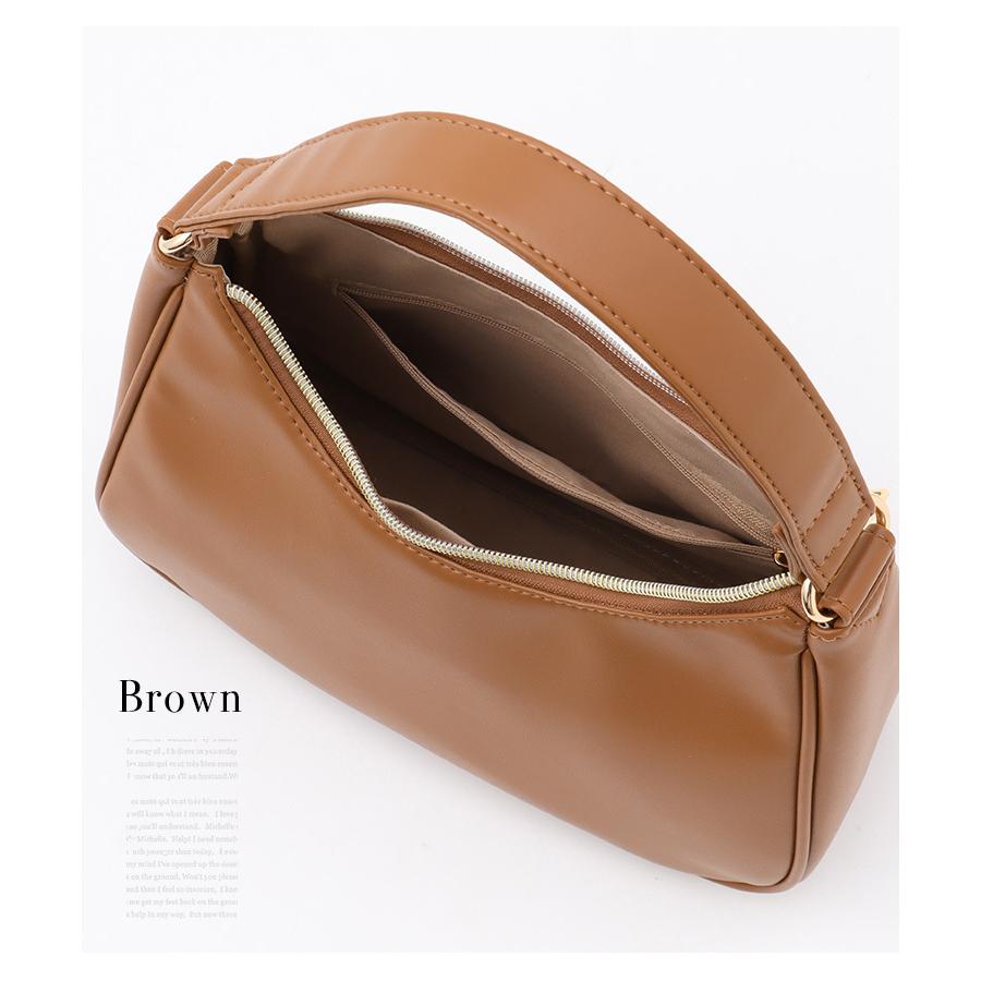 鞄 ハンドバッグ ショルダーバッグ 2way ハーフムーン フェイクレザー 無地 レディース Honeys ハニーズ ハーフムーンハンドBag|ハニーズ |18