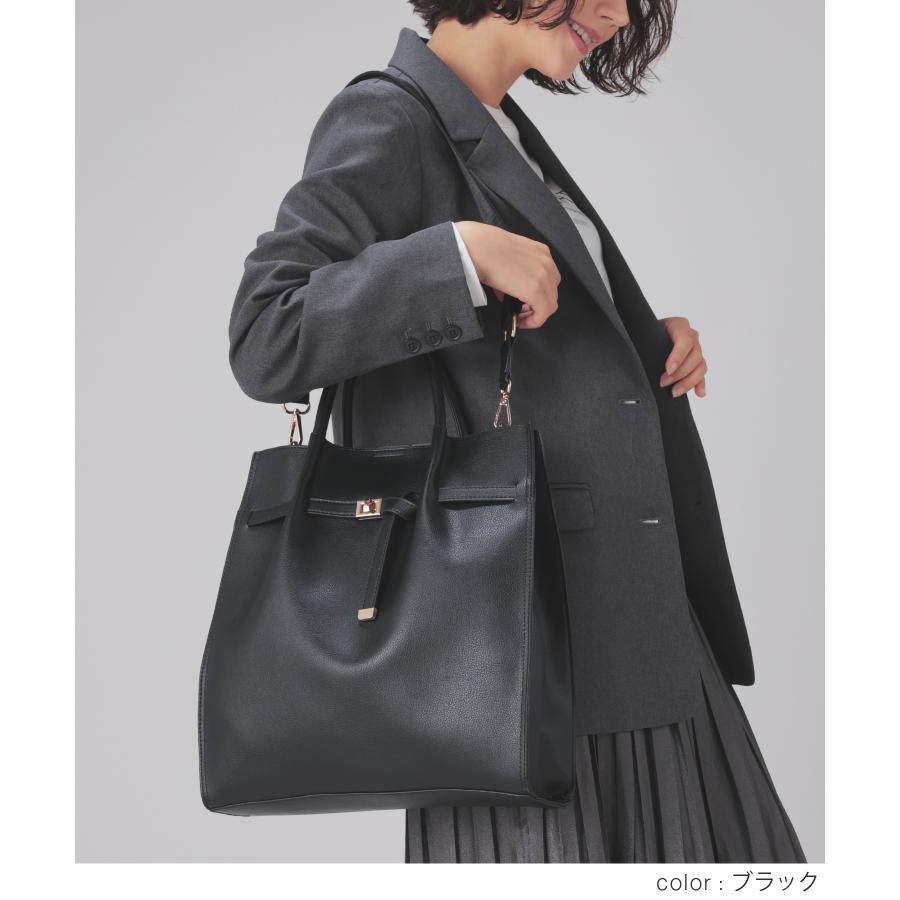 Honeys バッグ 鞄 トートバッグ A4サイズ対応 合皮 ショルダー