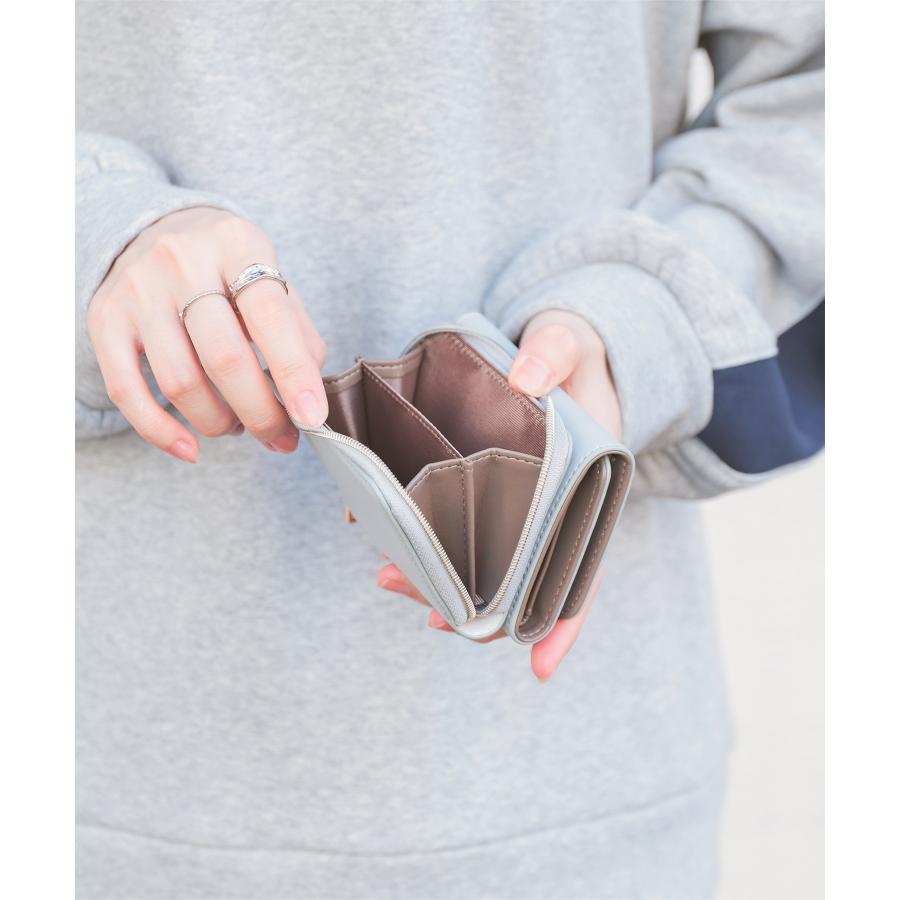 Honeys 財布 ミニ財布 三つ折り ウォレット リボンモチーフ付き Honeys 財布 ミニ財布 三つ折り ウォレット リボンモチーフ付き
