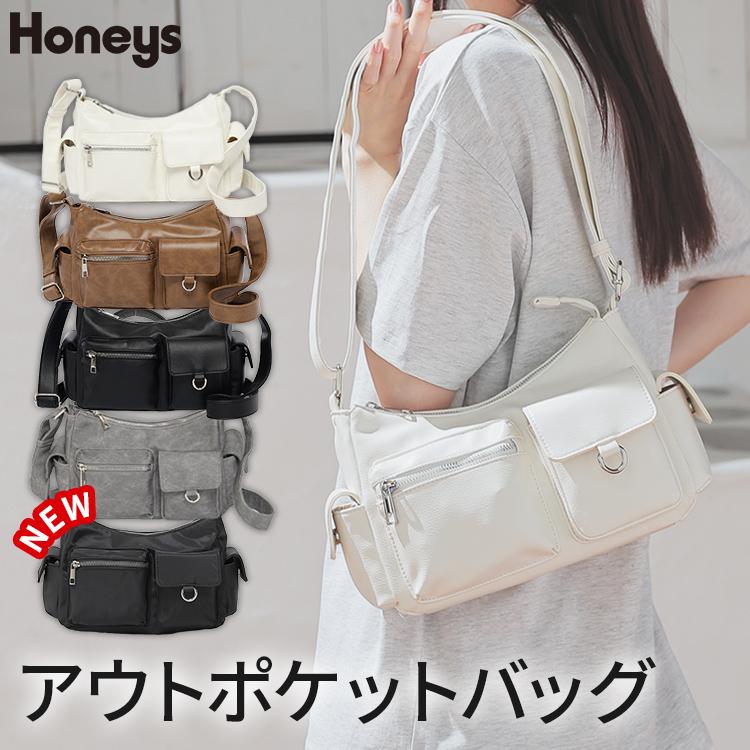 Honeys（ハニーズ） ショルダーバッグ バッグ 鞄 アウトポケット 合皮
