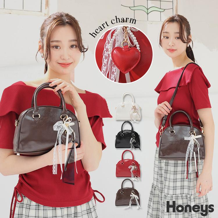 Honeys（ハニーズ） ハンドバッグ バッグ 鞄 ボストンバッグ ハート