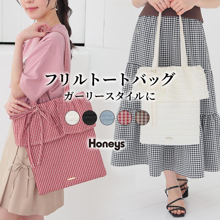 Honeys（ハニーズ） トートバッグ バッグ 鞄 フリル ジャカード