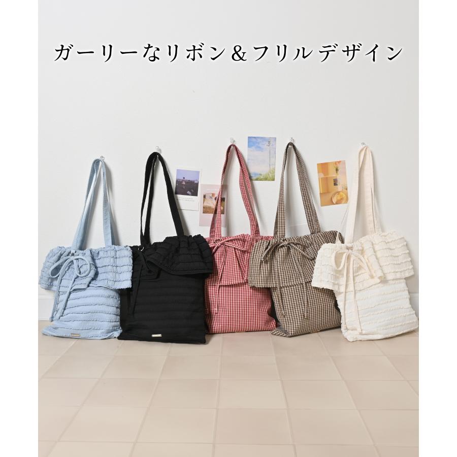 Honeys（ハニーズ） トートバッグ バッグ 鞄 フリル ジャカード