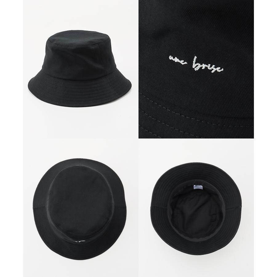 帽子 バケットハット 綿 ツイル サイズ調整 筆記体ロゴ 大人カジュアル