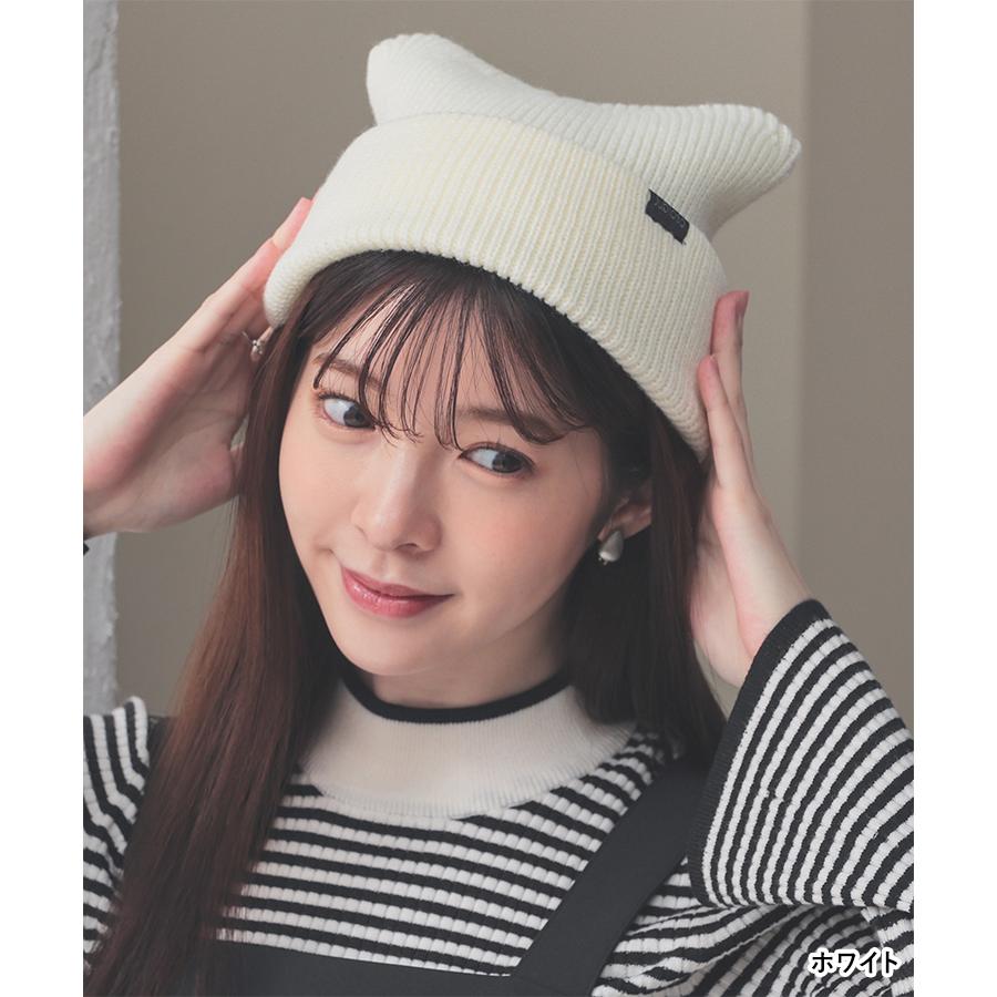 knwls グレー　猫耳ビーニー knwls グレー猫耳ビーニー