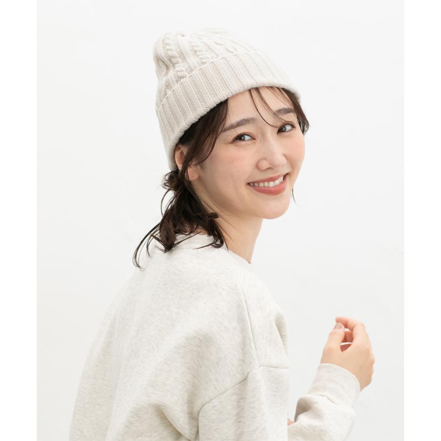 Honeys（ハニーズ） 帽子 ケーブル編み 手洗い ピスネーム付き