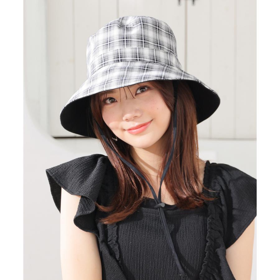 Honeys（ハニーズ） 帽子 バケットハット UVカット リバーシブル 無地