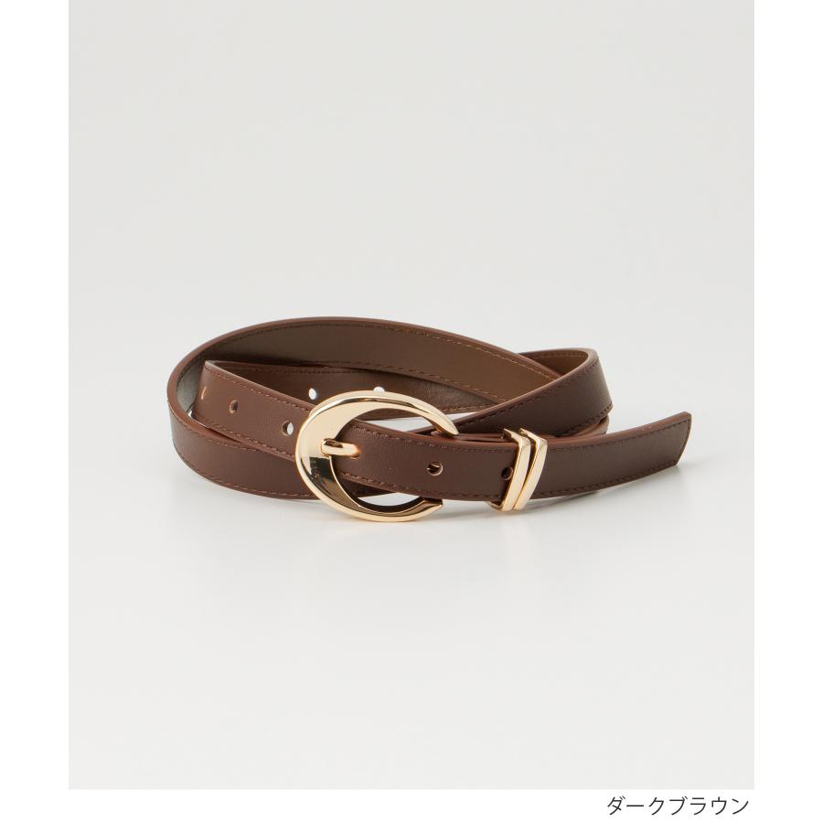Honeys（ハニーズ） ベルト ラウンドバックル メタルループ 合皮 無地