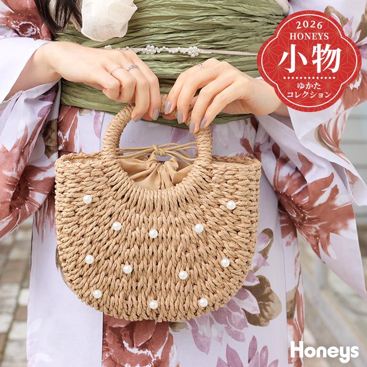 Honeys（ハニーズ） かごバッグ 浴衣 和小物 浴衣小物 2026浴衣 かご