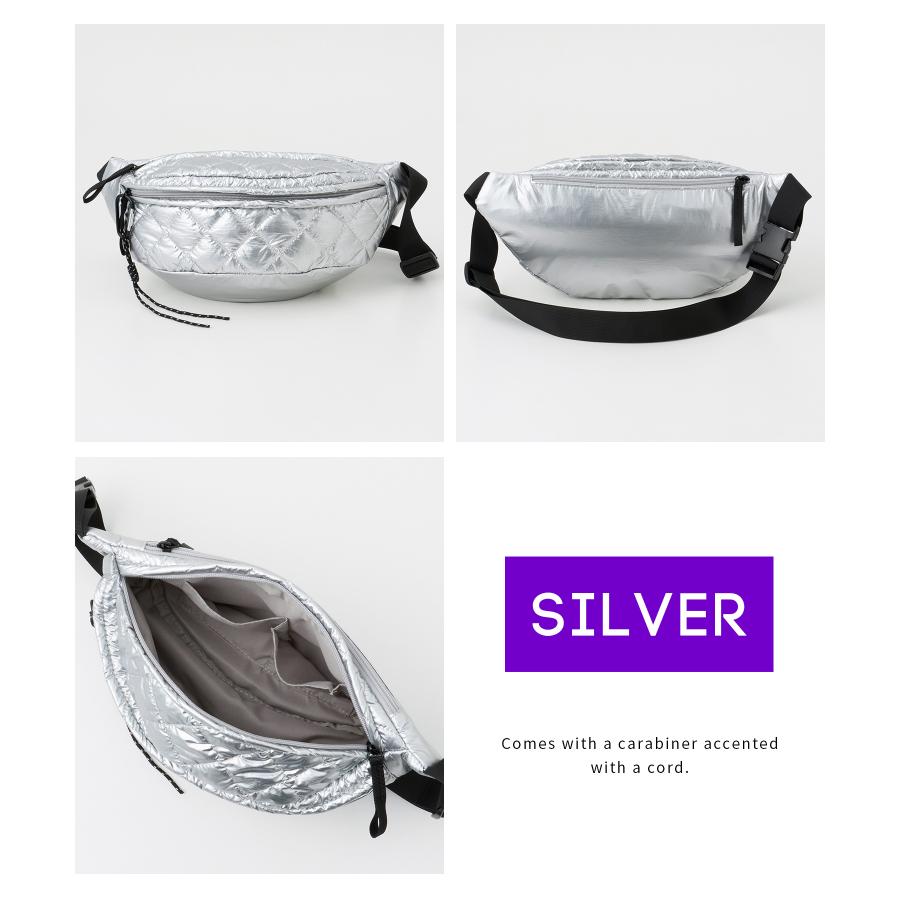 Honeys バッグ 鞄 ボディバッグ キルティング素材 ファスナー