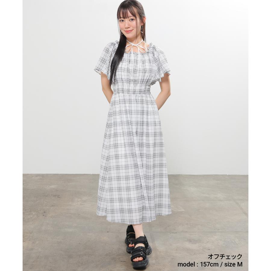 Honeys（ハニーズ） ワンピース 半袖 ロング丈 大きいサイズ スクエア