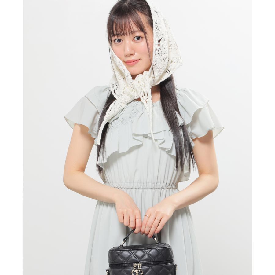 Honeys（ハニーズ） ワンピース 半袖 ロング丈 大きいサイズ フリル V